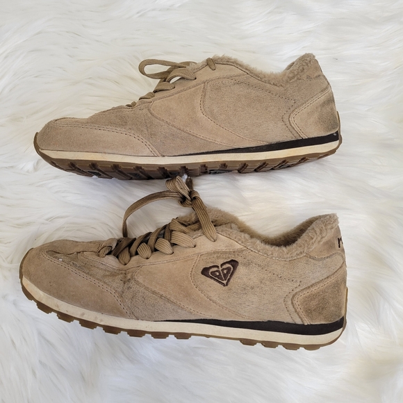 CLEARANCE Foxy Telluride suede leather fur sneakers lace up tennis shoes - Picture 3 of 8